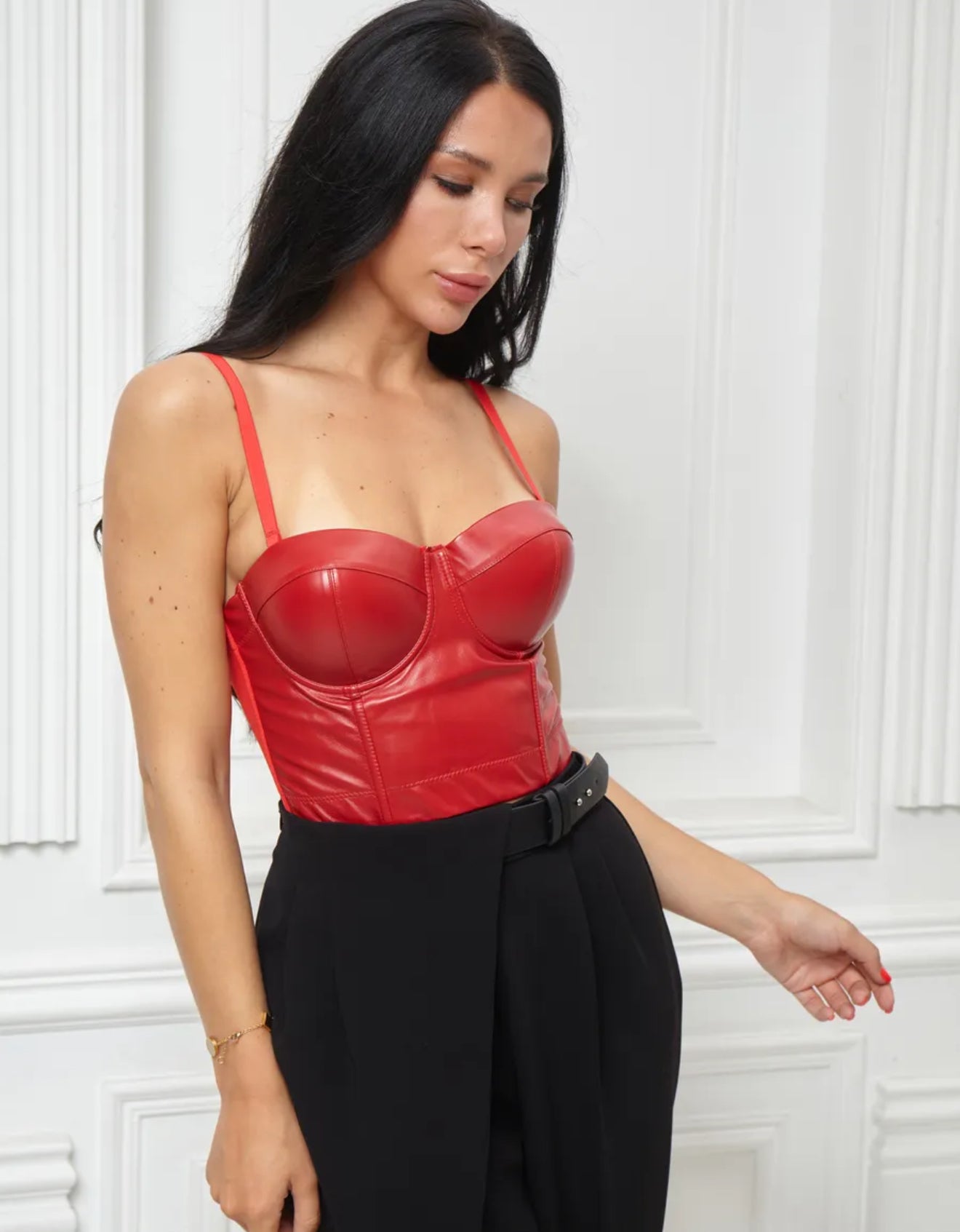 Korzet Kůže Red